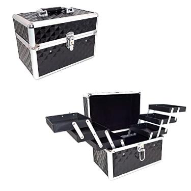 Imagem de Maleta Para Maquiagem Porta Joias Bijuterias e Acessórios (PRETA)