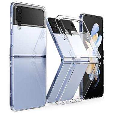 Imagem de Ringke Capa fina [material antiamarelamento] compatível com Samsung Galaxy Z Flip 4 5G (2022) para capa minimalista mas resistente, sólida e elegante transparente com orifício para cordão para Galaxy
