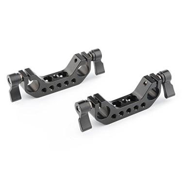 Imagem de CAMVATE — Grampo de varão de 15 mm com rosca de 1/4"-20 para placa de base DLSR (2 peças)