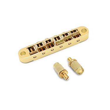 Imagem de Metallor Ponte de guitarra elétrica Tune-O-Matic para peças de guitarra estilo SG Les Paul LP ouro de reposição.