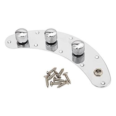 Imagem de 1 peça Yootones placa de controle de interruptor de baixo pré-cabeado com fio placa de controle com botão de interruptor para baixo elétrico (prata)