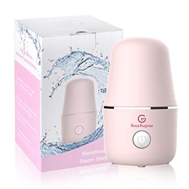 Imagem de ROSA RUGOSA® Esterilizador de copo menstrual, limpador a vapor 3 em 1 para limpar, seca e armazena seu copo menstrual - Desligamento automático - Sem vazamento - Elimina até 99,9%
