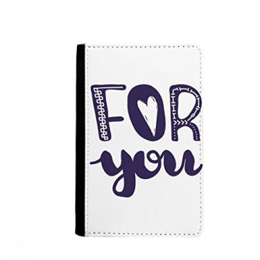 Imagem de Para você Citação Bonito Estilo Escrita à Mão Porta Passaporte Notecase Burse Carteira Bolsa Cartão, Multicolor
