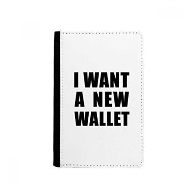 Imagem de Carteira com porta-cartão I Want A New Wallet Passport Holder Notecase Burse, Multicolor
