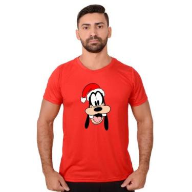 Imagem de Camiseta Masculino Pateta Mickey Com Chapéu Natal Várias Cores - Mtc