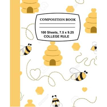 Imagem de Cute Bumble Bee With Hive Composition Notebook: Cute Bumble Bee With Hive Composition Notebook for Students | 100 Sheets | College Ruled | 7.5 x 9.25