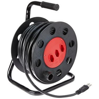 Imagem de Extensão elétrica profissional 20A de 3 tomadas em Carretel com 30m de cabo Multicraft