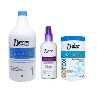 Imagem de Detra Kit Redutor de Volume Plastic Liss - Shampoo 1lt + Spray 200ml + Redutor 1kg - R