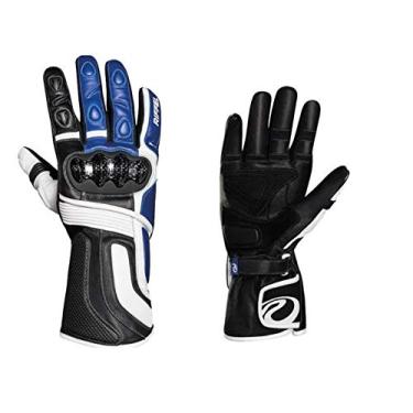 Imagem de Luva Riffel Exclusive Gp C Proteção Preta Azul Branco Tam XL