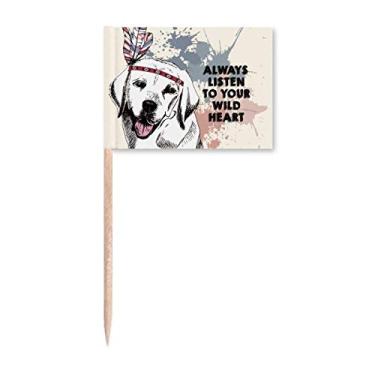 Imagem de Roupas de cachorro adorável aquarela ilustração palito bandeiras marcador enfeite de festa