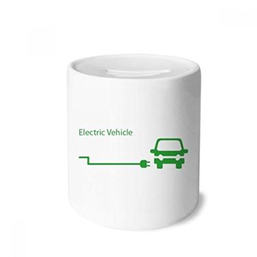 Imagem de DIYthinker Plugue de carregamento de veículos energéticos para proteger o meio ambiente caixa de dinheiro caixa de cerâmica porta-moedas presente de cofrinho
