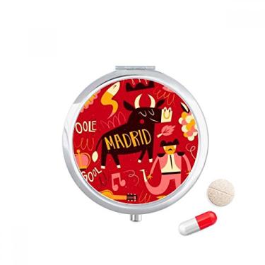 Imagem de Caixa de armazenamento de medicamentos com bolso da música Fiesta espanhola de Bullfight de Madrid