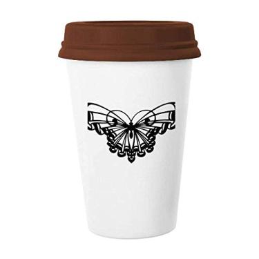 Imagem de Caneca Borboleta com Asa de Babados, Caneca de Café Copo de Cerâmica