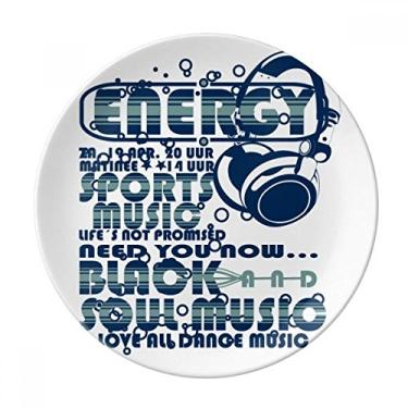 Imagem de Energy Sports Music Vitality Sounds Placa decorativa de porcelana Salver Prato de jantar