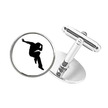 Imagem de DIYthinker Abotoaduras com clipe de botão redondo para dançarino de alto desempenho Hip Pop pulando