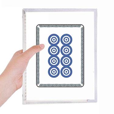 Imagem de Caderno Mahjong Circle Dots 8 Tile Pattern Notebook Folhas Soltas Diário Recarregável Diário Papelaria