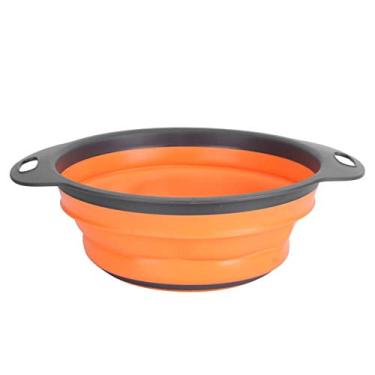 Imagem de Cesta de lavar, cesta de drenagem, bela aparência cozinha para limpeza de acampamento em casa frutas (laranja, grande + pequeno)
