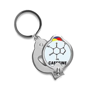 Imagem de Cortador de unhas de aço inoxidável com molécula de substâncias de cafeína Checal