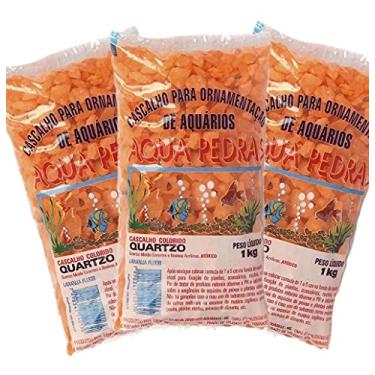 Imagem de Substrato de Aquário Cascalho de Quartzo Natural N02 Laranja
