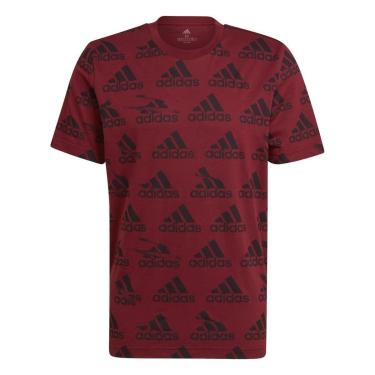 Imagem de Camiseta Adidas Favourites Essentials Brand Masculina - Vinho - P-Masculino