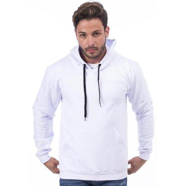 Imagem de Moletom  Masculino Liso Com Bolsos e Capuz Estilo Azul Marinho-Masculino