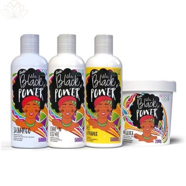 Imagem de Kit Todo Black É Power para Cabelos Crespos, Cacheados E Ondulados