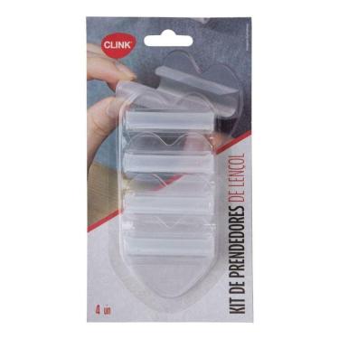 Imagem de Kit Com 4 Prendedores Prático Para Lençol Roupa De Cama