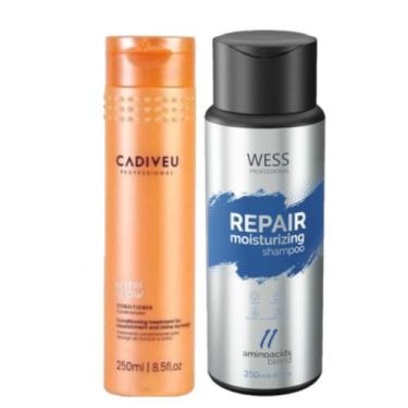 Imagem de Cadiveu Cond. Nutri Glow 250ml + Wess Repair Shampoo 250ml - Cadiveu/W