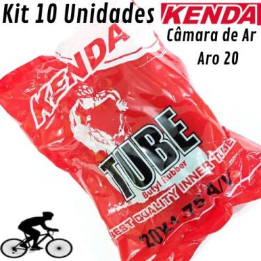 Imagem de Kit 10 Câmaras De Ar Kenda Bike Aro 20 Bico Grosso 35mm