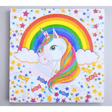 Imagem de GUARDANAPO DE PAPEL DECORADO - UNICORNIO - Pacote com 20 folhas