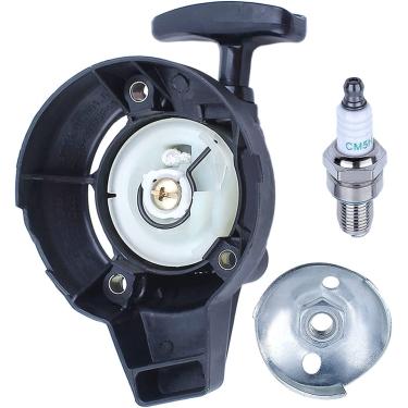 Imagem de SUUFOO Substituição de partida de arranque de puxador de recuo para Honda GX25 FG110 Tiller HHT25 aparador de grama substitui 28400-Z0H-003 para polia de garra de alavanca de engrenagem