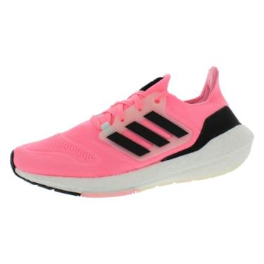 Imagem de adidas Tênis de corrida feminino Ultraboost 22, Feixe rosa/núcleo preto/branco nuvem, 5.5