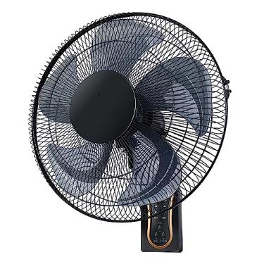 Imagem de Ventilador de parede silencioso ventiladores oscilantes industriais comerciais com 3 configurações de velocidade temporizador controle remoto refrigerador de ar de garagem para oficina de armazém fácil operação, preto, 50 cm
