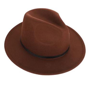 Imagem de chapéu de jazz fedora chapéu de palha feminino decoração vintage chapéus chapéu feminino decoração de chapéu personalizado Moda decorar chapéu ao ar livre chapéu de feltro de lã
