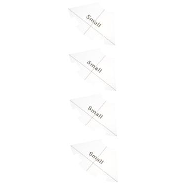 Imagem de Lurrose 4 Pcs Régua De Patchwork Régua De Retalhos De Costura Ferramenta De Quilling Régua Triangular Modelos De Costura Transparente Roupas Não- Estrangeiro Quilting Plástico