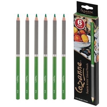 Imagem de Creative Mark Cezanne Lápis de cor premium verde brilhante pacote com 6 - lápis de desenho altamente pigmentados - lápis de colorir para desenhar, misturar, colorir e mais