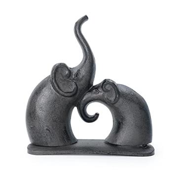 Imagem de DreamsEden Batente de porta de elefante de ferro fundido, batentes de porta decorativos pequenos de metal bonito batente de porta de animal