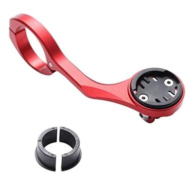 Imagem de Suporte para bicicleta de energia da EASTERN, suporte para computador de bicicleta de alumínio dianteiro externo para Garmin Edge 200, 500, 510, 800,810,1000 GPS, vermelho/preto, Vermelho