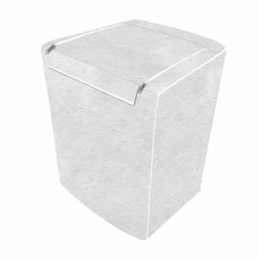 Imagem de "Capa Para Maquina De Lavar Brastemp Eletrolux Consul 10Kg 11Kg 12Kg Impermeável Flanelada Com Zíper Proteção UV Material Super Resistente E Perolizado de Alta Qualidade" (Branca)