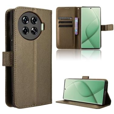 Imagem de Elubugod Capa de couro compatível com Tecno Spark 20 Pro+ 4G, capa flip de couro PU compatível com Tecno Spark 20 Pro Plus 4G KJ7 capa marrom