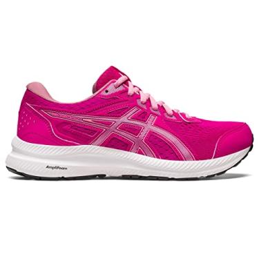 Imagem de ASICS T nis de corrida feminino Gel-Contend 8, Rosa (Pink Rave/Pure Silver), 6.5