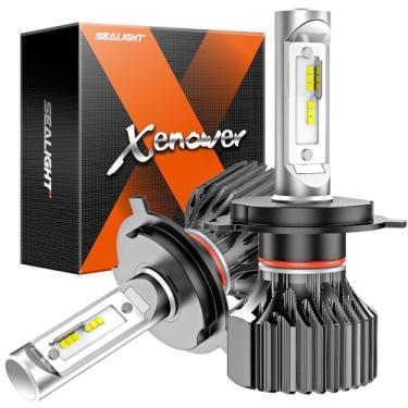 Imagem de SEALIGHT Lâmpadas quadriciclo H4/9003, H4 Powersport 6 vezes super brilhante 22000LM 9003 lâmpadas de feixe duplo ou faróis de neblina Plug and Play, pacote com 2