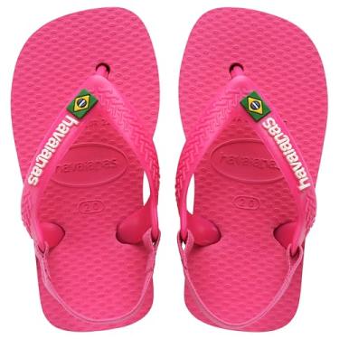 Imagem de Chinelo Havaianas New Baby Brasil Logo Rosa Flux 19