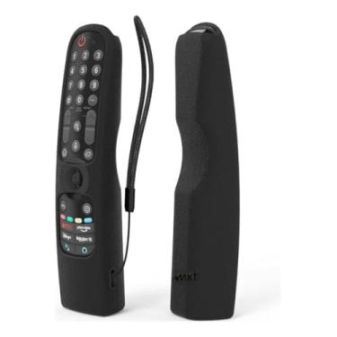 Imagem de Capinha De Silicone Compatível Com Controle Remoto Tv LG Smart Magic, capa protetora à prova de choque Compatível Com MR23GN 2021-2024 com alça LG Remote Cover (preto)