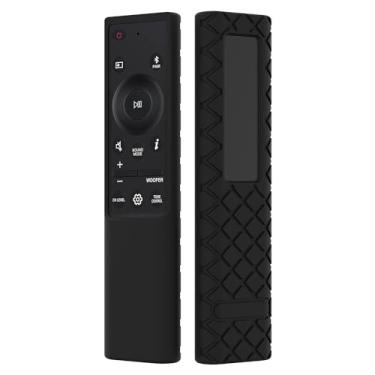 Imagem de JCMOYUTY AH81-15047A Capa de controle remoto para Samsung Soundbar AH81-15498A HW-Q60C HW-B650 HW-C450 HW-Q60B, HW-Q990 capa de silicone para controle remoto de barra de som, manga preta
