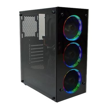 Imagem de Gabinete Gamer EVUS EV-G16 ATX Vidro Temperado com 3 FANS