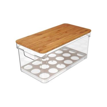Imagem de Organizador Para Ovos Com Tampa Em Bambu Clear Fresh 36 Unidades Ou