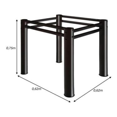 Imagem de Base De Mesa Jantar para Tampos de Vidro ou Granito Marmore de 0,75x0,