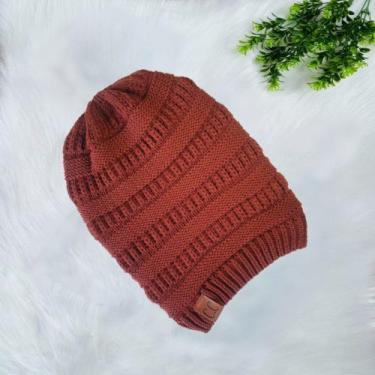 Imagem de Touca Caída Tricô Gorro Boina Beanie Lã Masculina Feminina Macio Quent