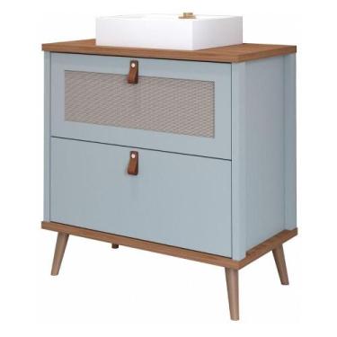 Imagem de Gabinete Para Banheiro 60 Cm 100% Mdf 1 Gaveta 1 Porta Basculante Vene